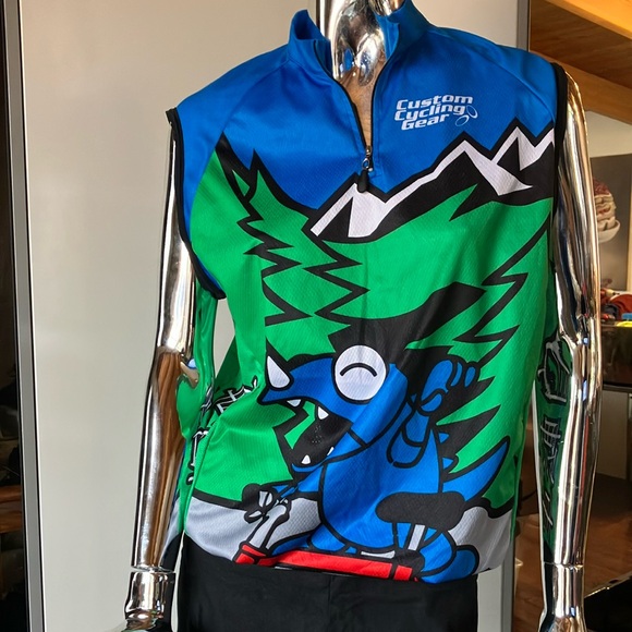 Custom cycling gear shirt vest - Picture 1 of 7